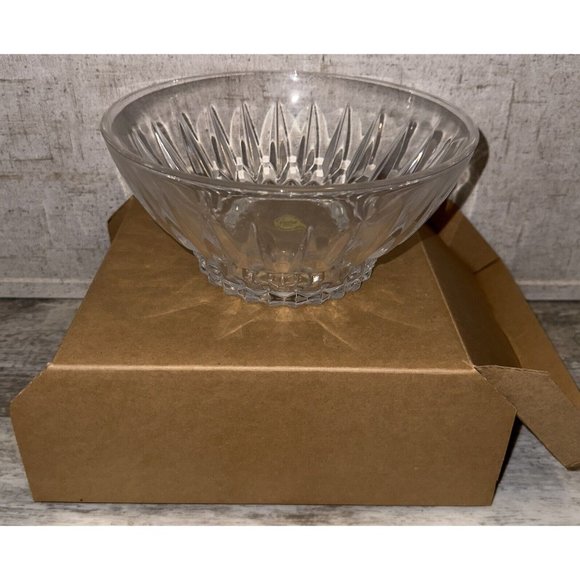 24% Lead Crystal Round Cristal France Echt Bleikristall Decorative Bowl 8.5” - Picture 2 of 9